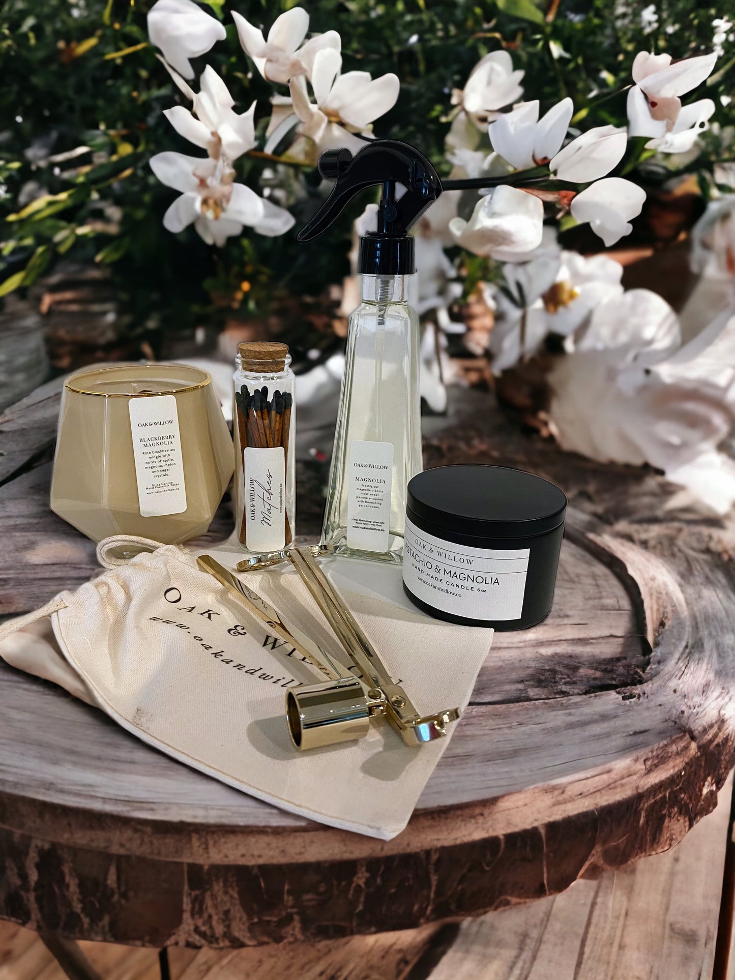 Magnolia Luxury Candle and Room Spray Giftset