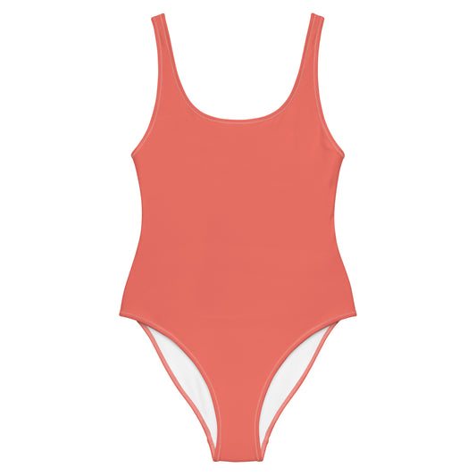 Living Coral One-Piece Swimsuit