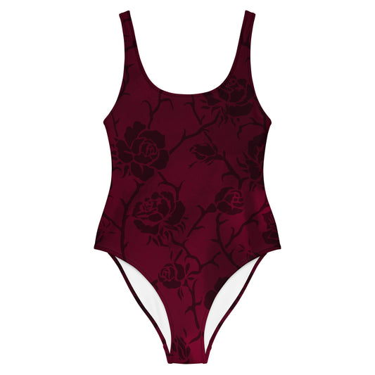 Dark Roses and Thorns One-Piece Swimsuit