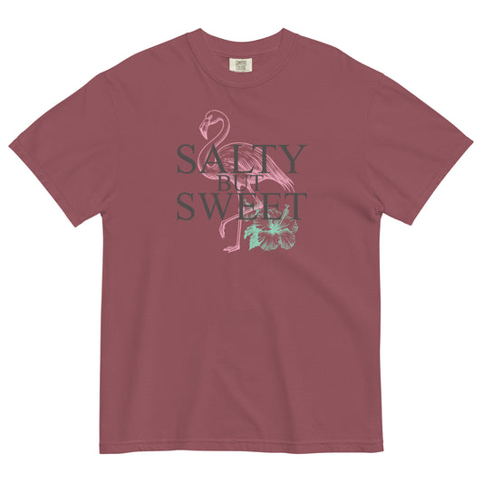Salty But Sweet, Summer Flamingo Unisex Garment-Dyed Heavyweight T-shirt