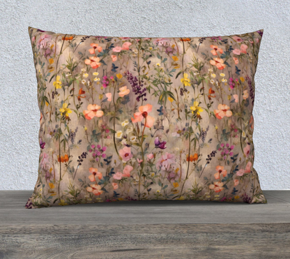Rustic Wildflowers 26x20 Pillow Case