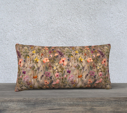 Rustic Wildflowers 24x12 Pillow Case