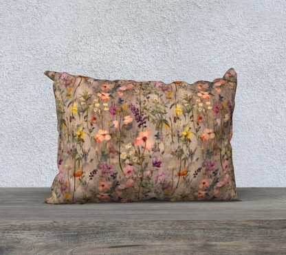 Rustic Wildflowers 20x14 Pillow Case