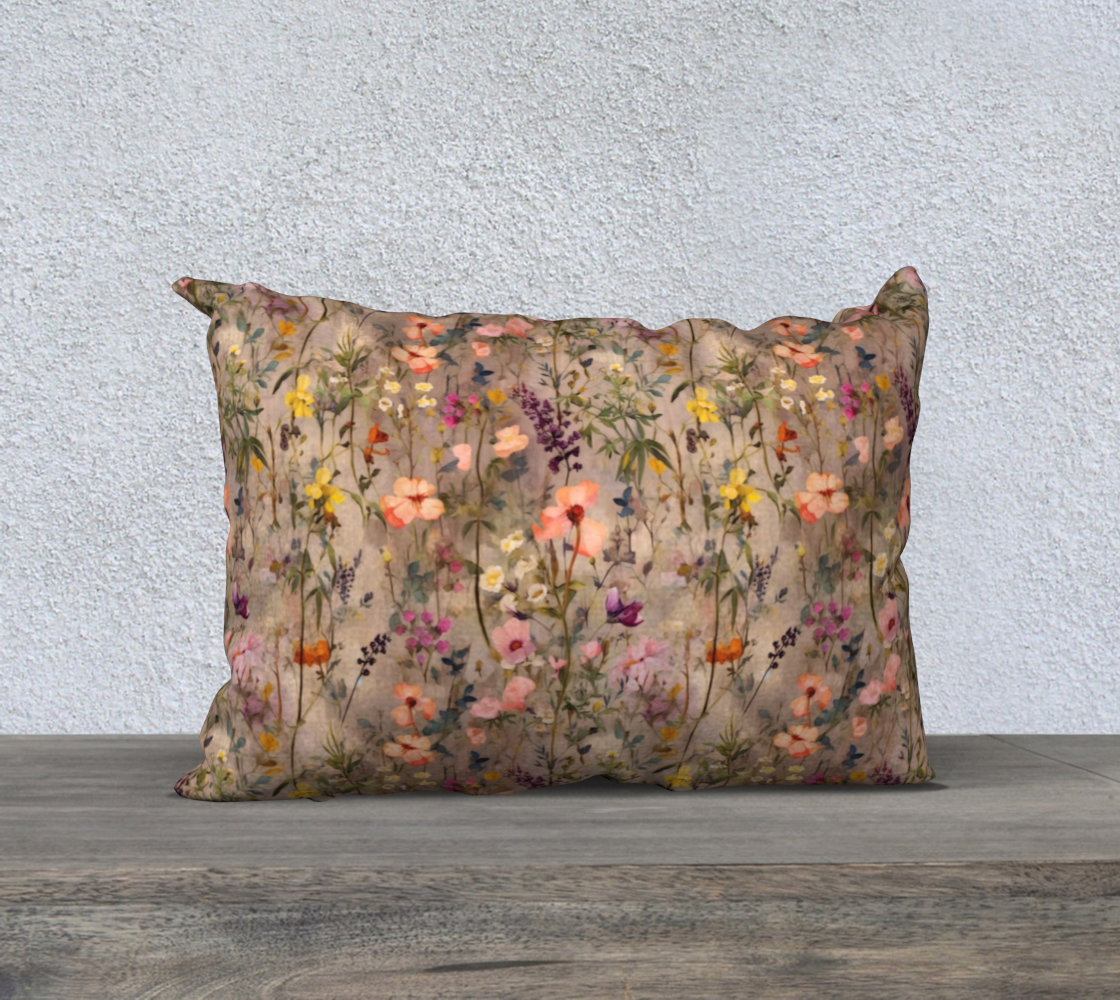 Rustic Wildflowers 20x14 Pillow Case